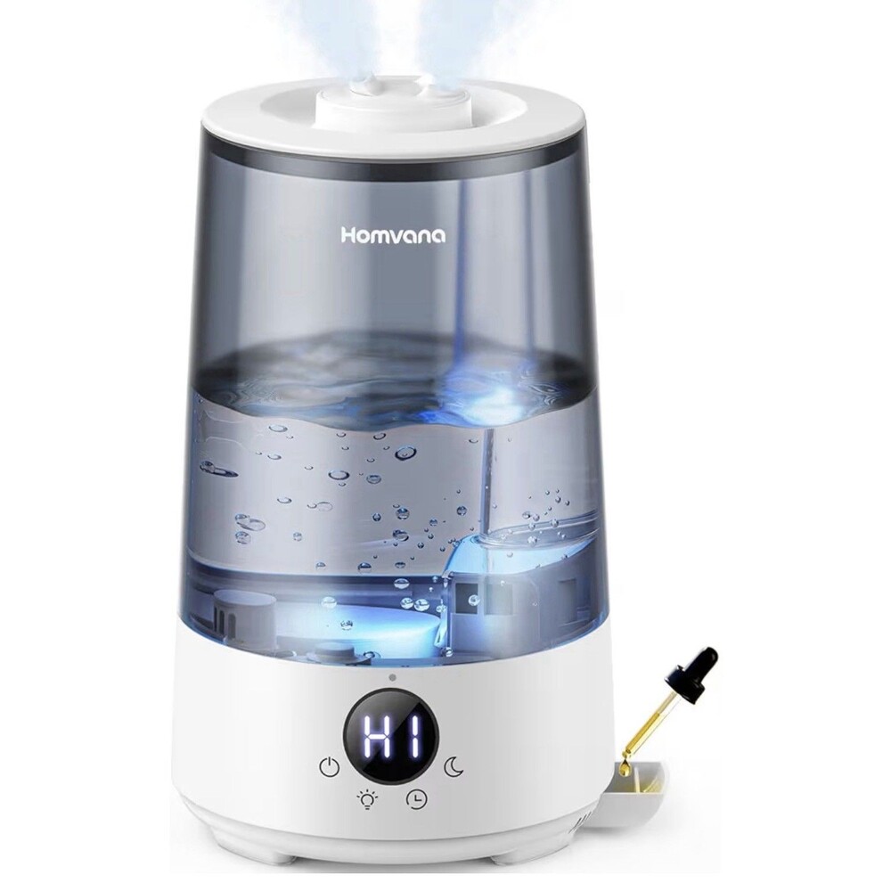 Homvana Humidifiers for Bedroom Home, 3.6 L Cool Mist Top-Fill 34H